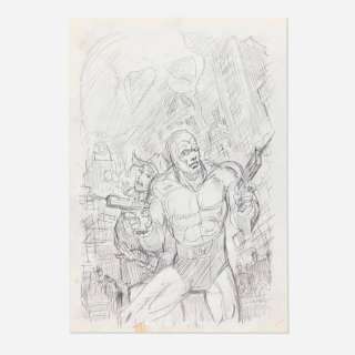 Joe Orlando and Dennis Janke, Phantom #4 Cover Preliminary Original Art (D.C., 1988) | Landry Pop Auctions