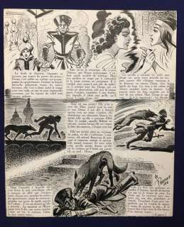 Pellos, René - Planche originale - Durga RÃ¢ni - (1949) | Catawiki