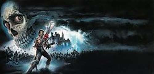 Enzo Sciotti - Dipinto per lungometraggio "L‘armata Delle Tenebre" - Firmato - Loose page - (1993)