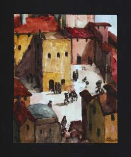 Dulieu, Jean (Oort, Jan van) - Originele aquarel van Assisi - (1962) | Catawiki