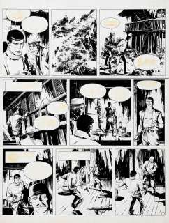 Vance | Bob Morane, planche n°7 Ã  l’encre de Chine de l’… | Banque Dessinée