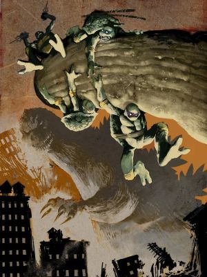 Jason Shawn Alexander | TMNT X GODZILLA 11x17 Signed Art Print | Jason Shawn Alexander