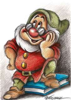 Doc - Snow White - Original Drawing - Joan Vizcarra Signed - Original Art | Catawiki