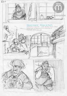 Bruno le Floc‘h  - 
           Crayonné planche - Un après-midi d‘été
           