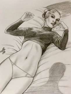 Diabolik - D. Statella - Eva Kant - Illustrazione originale - Loose page | Catawiki