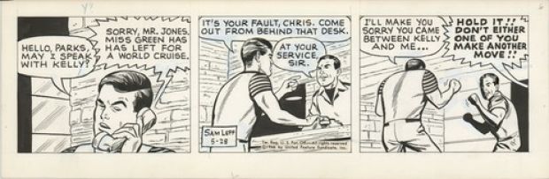 Sam Leff Davy Jones Original Ink Daily Newspaper Comic Strip Art Signed 1966 222 | eBay US (Buy It Now)