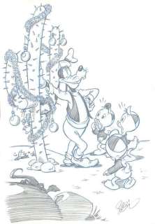 Donald Duck, Goofy - Original drawing - Donald’s Nephews & Goofy Xmas - Other - (2016/2016) | Catawiki