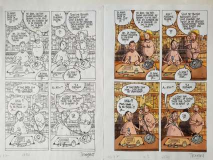 Tronchet, Didier - Planche originale + mise en couleur originale - Les Aventures de toi et moi T2 - (2003) | Catawiki