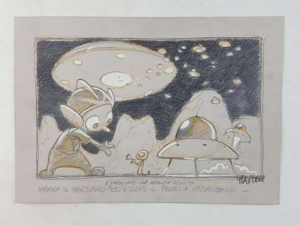 Massimiliano Frezzato - Illustr. Origin. "Manuale del Tamarro: Pinocchio " - Firmata - Loose page - First edition - (2019) | Catawiki