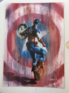 Captain America - Dessin original sur toile - First edition | Catawiki