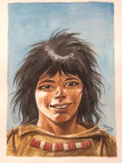 Derib - Dessin original couleur - Buddy Longway - Kathleen - (2011) | Catawiki