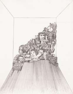 Jan Sawka (1946 - 2012) | Jan Sawka | "Życiorys", rysunek satyryczny, 1970 | Desa Unicum