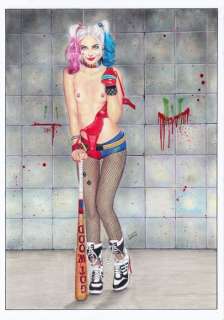 Suicide Squad - Margot Robbie portrayed as Harley Quinn by Tim Grayson - Loose page | Catawiki