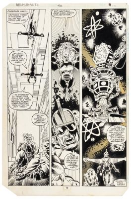 Original Art * PAT BRODERICK * MICRONAUTS No. 26, Page 12 * Kirby-Krackled Cosmos | PBA Galleries