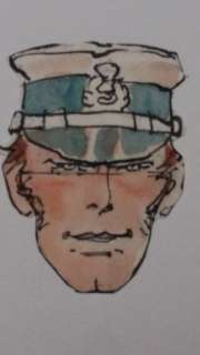 Corto Maltese - Aquarelle originale avec certificat Cong | Catawiki