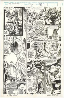 Andy Kubert | Avengers #334 p19 (Signed) | Nostalgic Investments
