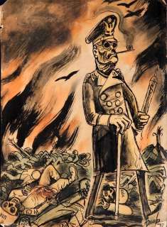 Jerzy Zaruba (1891 - 1971) | Jerzy Zaruba | Kapitalista, rysunek satyryczny, 1937 | Desa Unicum