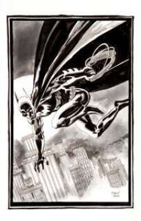 Tim Sale - Batman Illustration Original Art (2020). Batman lurks over the rooftops of Gotham in this piece by - | Heritage