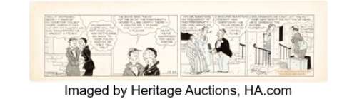 Young, Chic | Chic Young Blondie Daily Comic Strip Original Art dated 12-22-31 (King Features Syndicate, 1931).... | Heritage