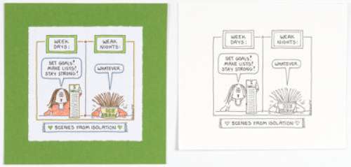 Guisewite, Cathy | Cathy Guisewite Scenes from Isolation Page 111 Single Panel Comic Illustration Original Art (Andrews McMeel Publis... (Total: 2 Original Art) | Heritage