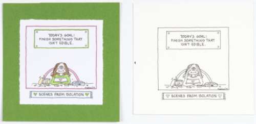 Guisewite, Cathy | Cathy Guisewite Scenes from Isolation Page 148 Single Panel Comic Illustration Original Art (Andrews McMeel Publis... (Total: 2 Original Art) | Heritage