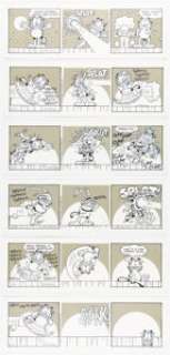 Jim Davis | Garfield Consecutive Daily Comic Strip Original Art Group of 6 (United Feature Syndicate, 1990). (Total: 6 Original Art) | Heritage