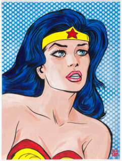 Mike Allred - Wonder Woman Painting Original Art (c. 2024). | Heritage