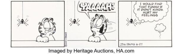 Jim Davis Garfield Daily Comic Strip Original Art dated 6-27-11 (PAWS, 2011). | Heritage