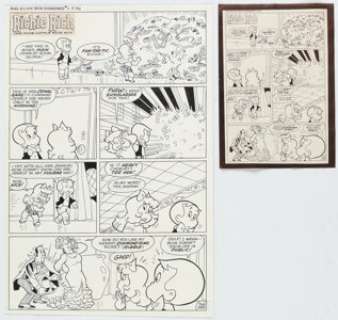 Harvey Artist Richie Rich Diamonds #1 Complete 1-Page Story Original Art (Harvey, 1972). (Total: 2 Items) | Heritage