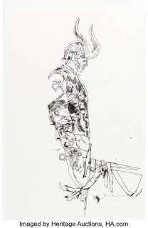 Bill Sienkiewicz - Warrior Character Study illustrations Original Art (undated). | Heritage