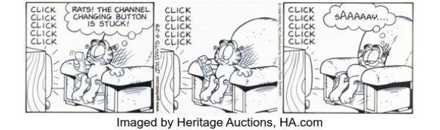 Jim Davis Garfield Daily Comic Strip Original Art dated 6-29-98 (PAWS/Universal Press Syndicate, 1998). | Heritage