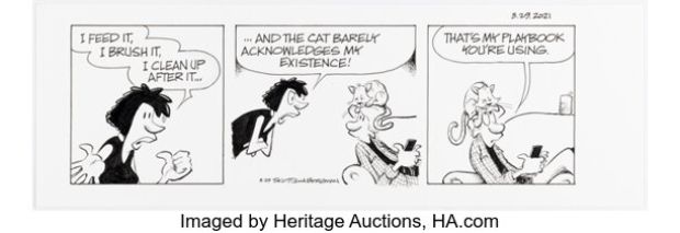 Jerry Scott and Jim Borgman Zits Daily Comic Strip Original Art dated 3-29-21 (King Features Syndicate, 2021). | Heritage