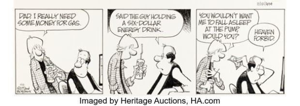 Jerry Scott and Jim Borgman Zits [Gas Money] Daily Comic Strip Original Art dated 11-12-14 (King Features Syndicate, 2014). | Heritage
