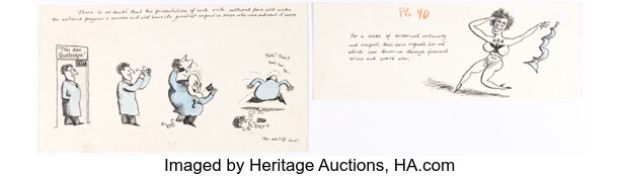 Arnold Roth Help! #v2#6 "The Last Days of Burlesque" Illustrations Original Art Group of 6 (Warren, 1961). (Total: 6 Original Art) | Heritage