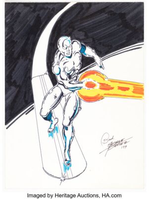 George Pérez - Silver Surfer Specialty Illustration Original Art (1979). | Heritage