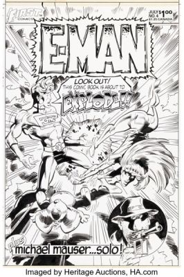 Joe Staton E-Man #4 Cover Original Art (First, 1983). | Heritage