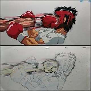 Hajime no Ippo - 1 celuloide y 1 boceto originales del anime Black Jack - First edition