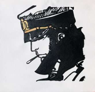 Corto Maltese - â€œOmaggio a Cortoâ€ acrilico su tela - firmato - Loose page - First edition | Catawiki