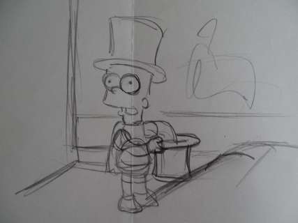 The Simpsons - Bart Simpson - Original drawing | Catawiki