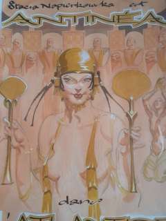 Severin, Alec - Dessin original couleur - Stacia Napierkowska est Antinéa dans l’Atlantide | Catawiki