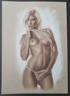 Denis Prenzel - Blonde in lingerie - Original drawing - (2016) | Catawiki