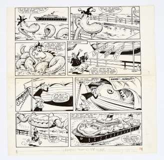 Soggy the Sea Monster original artwork (1974) drawn and signed by Richard T.… | Comic Book Auctions ltd