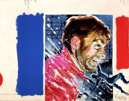 Mario Tempesti | Copertina Cristo fra i muratori (Pietro Di Donato, Pavone Mondadori) | Tavole Originali