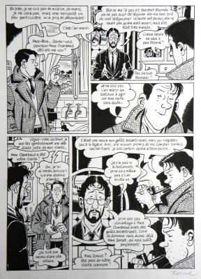 François Ravard | » Nestor Burma dans l’île » – Planche originale- Page n° 12 – François Ravard | Zic et Bul