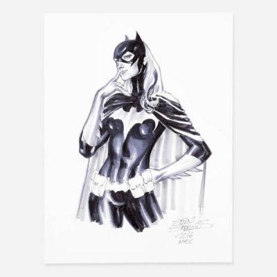 Eddy Barrows | Batgirl Original Art Illustration | Landry Pop Auctions