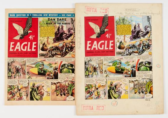 Dan Dare/Eagle original artwork (1957) by Frank Hampson for The Eagle… | Comic Book Auctions ltd
