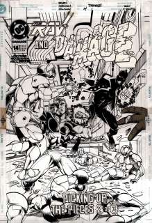 Bill Marimon, Don Hillsman - damage #14 cover (damage & the ray! ) 1995