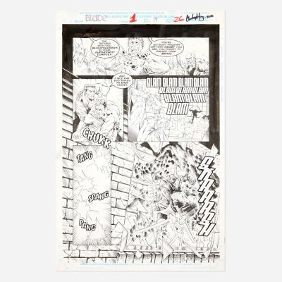 Doug Wheatley and Chris Ivy, Blade: The Vampire Hunter #1 Story Page 19 Original Art (Marvel Comics, 1994) | Landry Pop Auctions