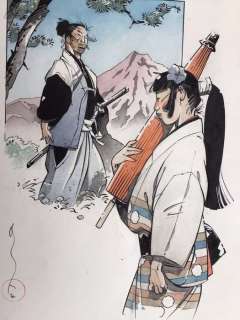 Michetz, Marc - Dessin original couleur - Kogaratsu et la fille Ã  l’ombrelle - (2020) | Catawiki