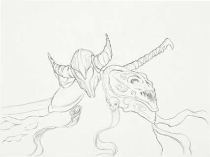 Christopher Rush Ishan Shade Sketch Illustration Original Art (undated). | Heritage